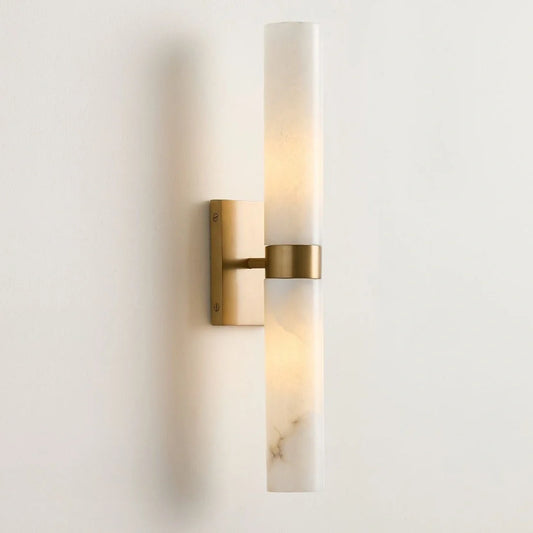 Dani Modern Alabaster Double Tube Wall Sconce