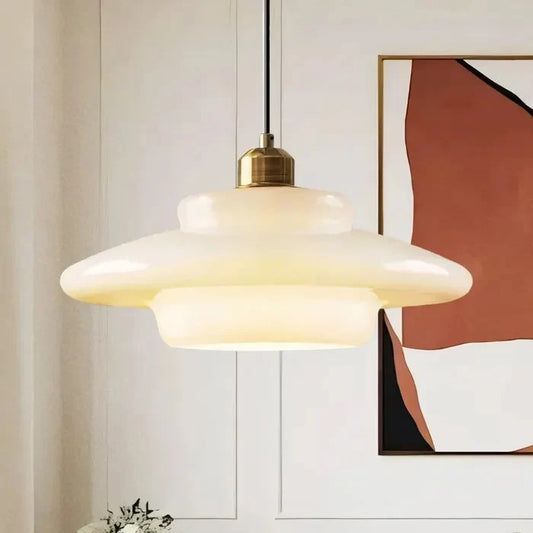 Bonavito Modern Minimalist Milk Glass Pendant Light