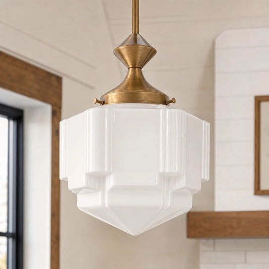 Dymphna Art Deco Skyscraper Pendant Light