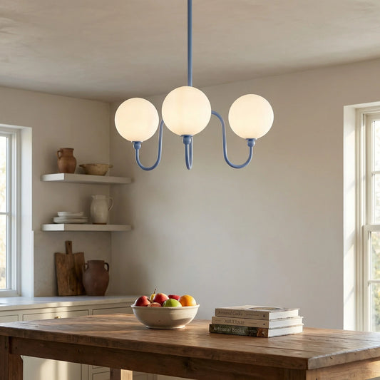 Elias Minimalist Glass Globe Chandelier