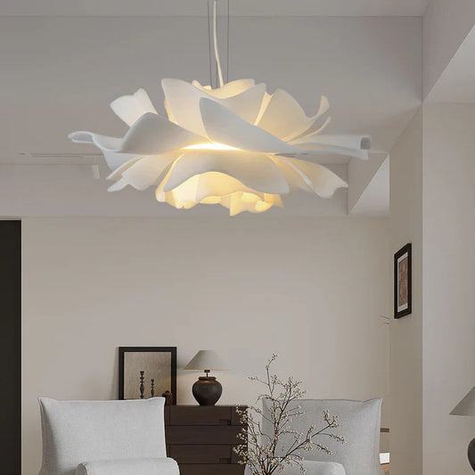 Elijah Modern Minimalist White Lotus Flower Pendant Light