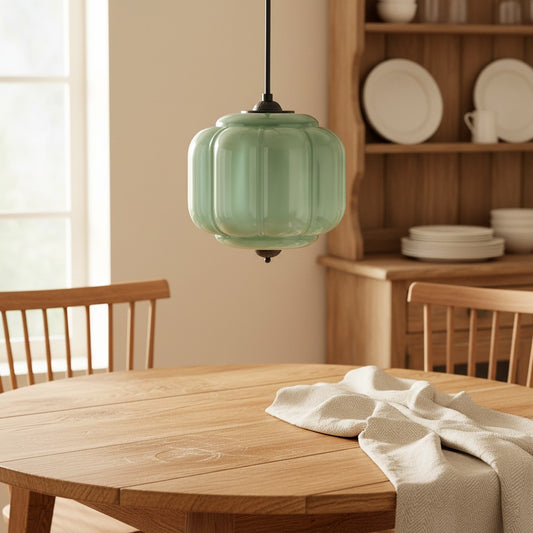 Eloise Vintage Cream Milk Glass Oiled Brass Pendant Light