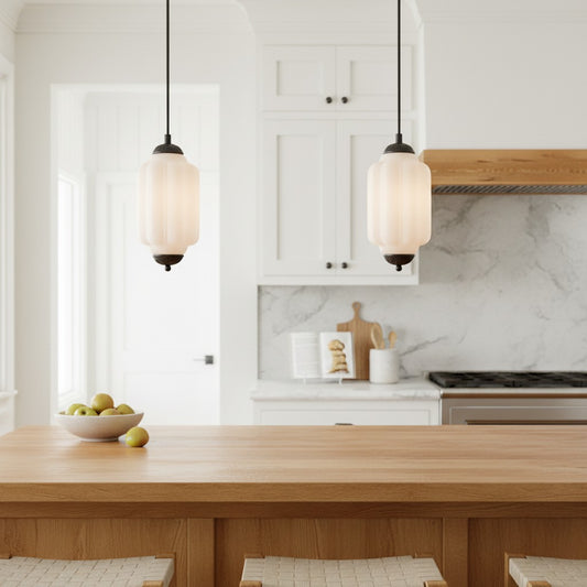 Eloise Vintage Glass Pumpkin Petite Pendant Light