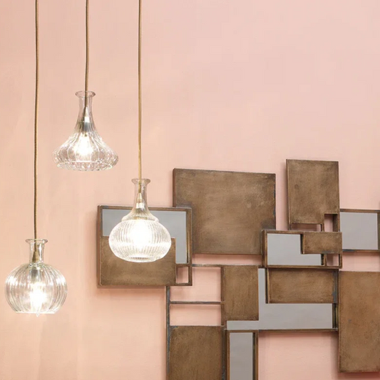 Erato Modern Carafe Ribbed Glass Pendant Light