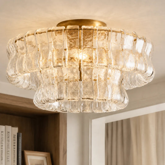 Orenna Modern Double Layer Glass Ceiling Light