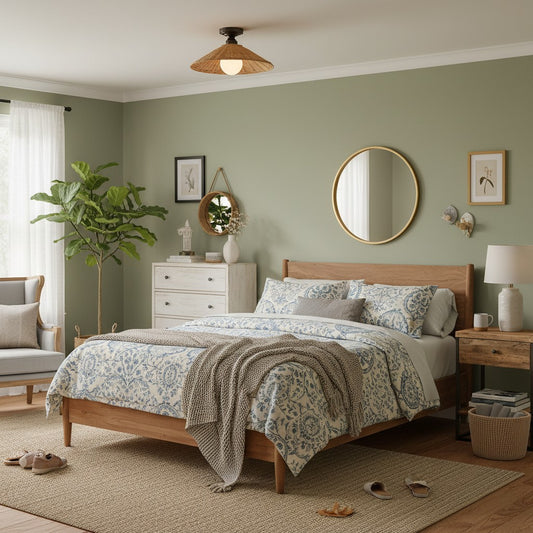 Farmhouse Conical Rattan Ceiling Light