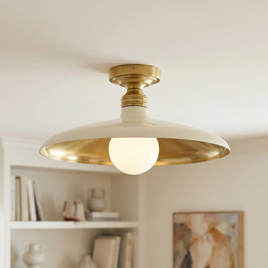 Moxie Farmhouse Industrial Metal Flush Mount Ceiling Light