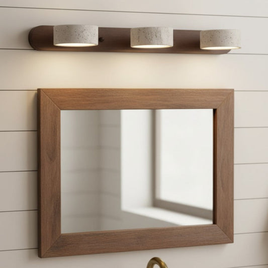 Farmhouse Rotatable 2/3/4-Light Travertine Linear Bathroom Vanity Wall Sconce