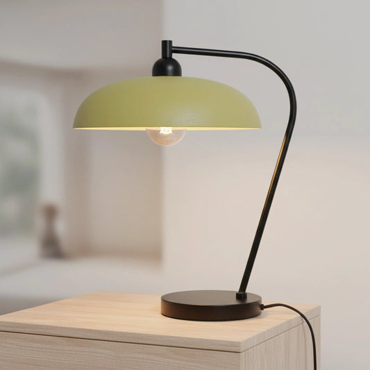 Yorisa Velvet Metal Vintage Table Lamp