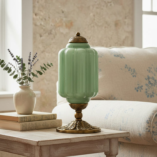 French Retro Glass Textured Eloise Table Lamp