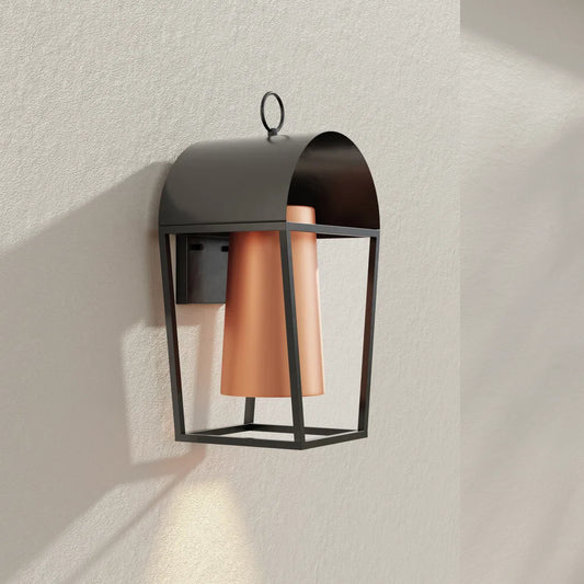 Hazel Modern Rustic Outdoor Steel Wall Sconce