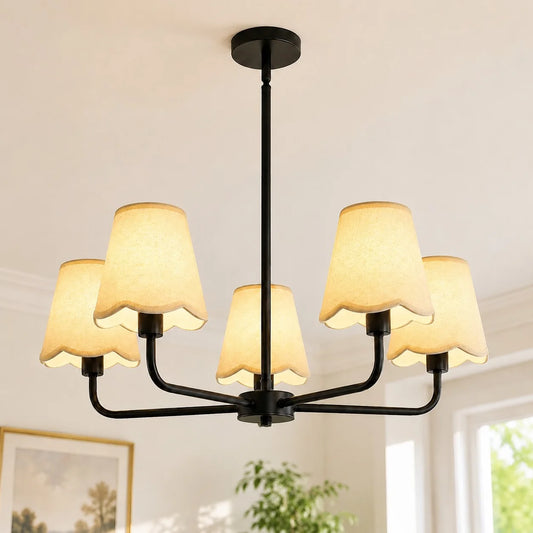Henry Modern Multi-Arm Fabric Shade Chandelier