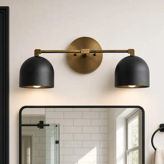 Hestin Nordic Metal Deep Ball Vanity Wall Sconce
