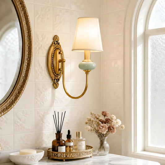 Kivian Classic Armed Fabric Shade Sconce