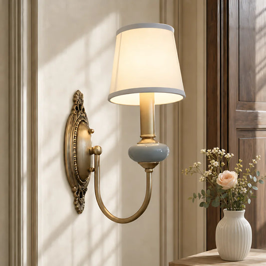 Kivian Classic Armed Fabric Shade Sconce