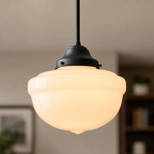 Idris Modern White Glass Pendant Light