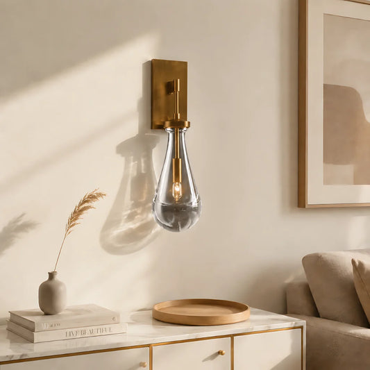 Selthyn Modern Luxury Raindrop Crystal Wall Lamp