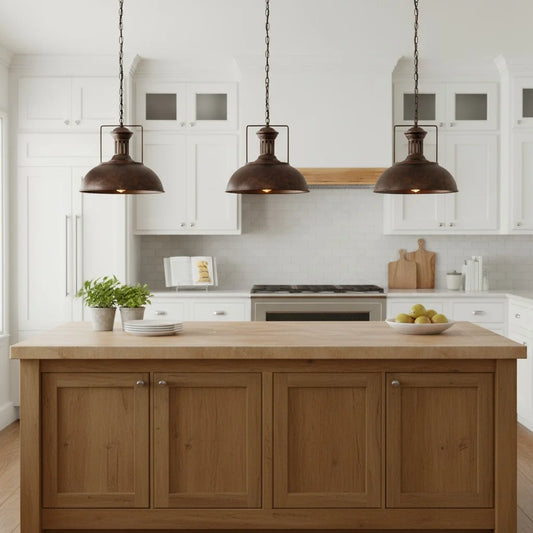 Industrial Farmhouse Cone Metal Pendant Light