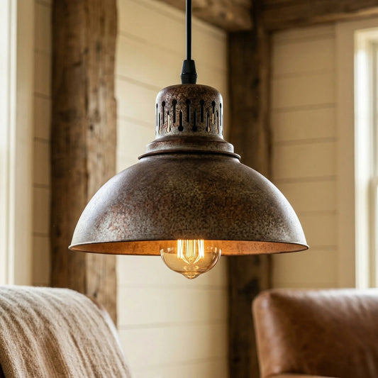 Industrial Vintage Metal Dome Pendant Light