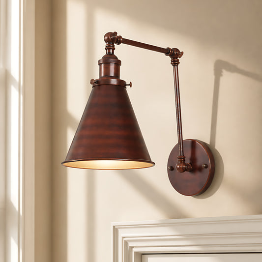 Isaiah Retro Industrial Swing Arm Wall Lamp