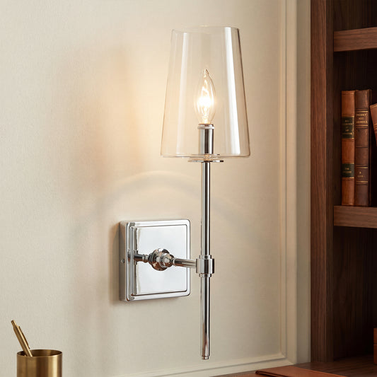 Isidore Farmhouse Clear Glass Vanity Wall Sconce