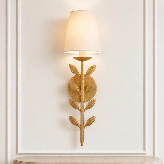 Jorwen Vintage Leaf-shaped Metal Wall Light