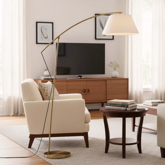 Josh Minimalist Linen Fabric Floor Light