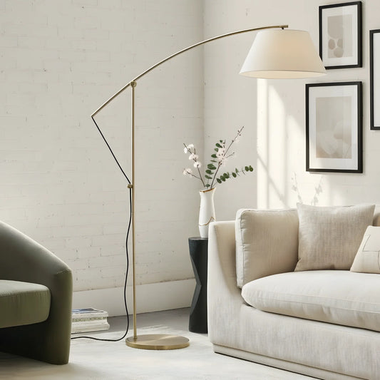 Josh Minimalist Linen Fabric Floor Light