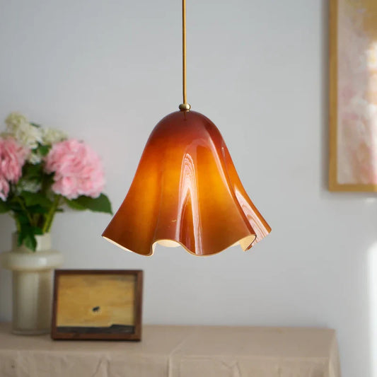 Juno Mid-Century Modern Seashell Glass Pendant Light
