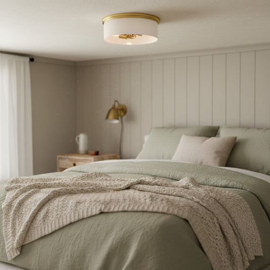 Modern Milk Glass Flush Mount Ceiling Light