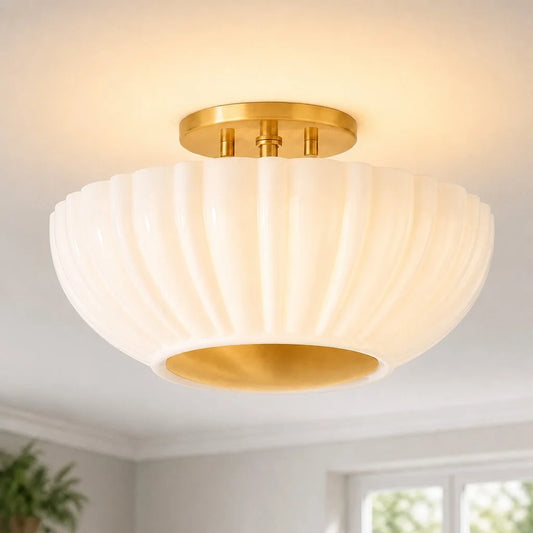 Keats Modern Glass Flush Mount Ceiling Light