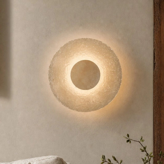 Kersmirne Minimalist Travertine Round Wall Light
