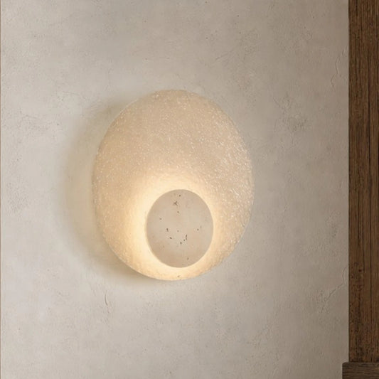Kersmirne Minimalist Travertine Round Wall Light
