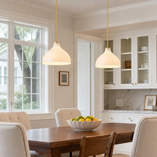 Laken Modern Milk Glass Pendant Light