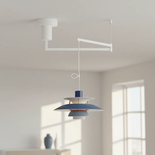 Lavender Adjustable Swing Arm Colorful Pendant Light