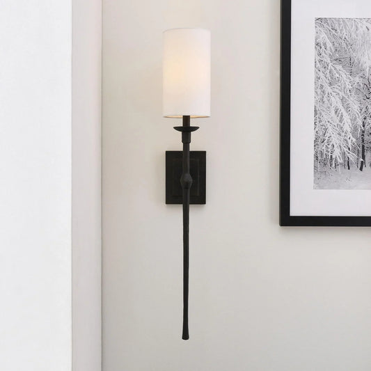 Leona Industrial Metal Rod Wall Sconce