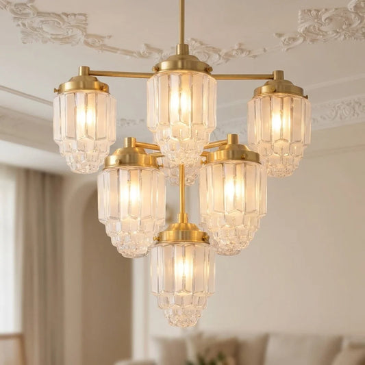 Luvyn Vintage Luxury Metal Tiered Chandelier