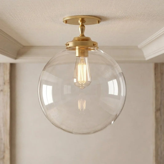 Lyth Modern Minimalist Metal Globe Ceiling Light