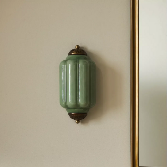 Lumi Vintage Antique Milk Glass Flush Eloise Sconce