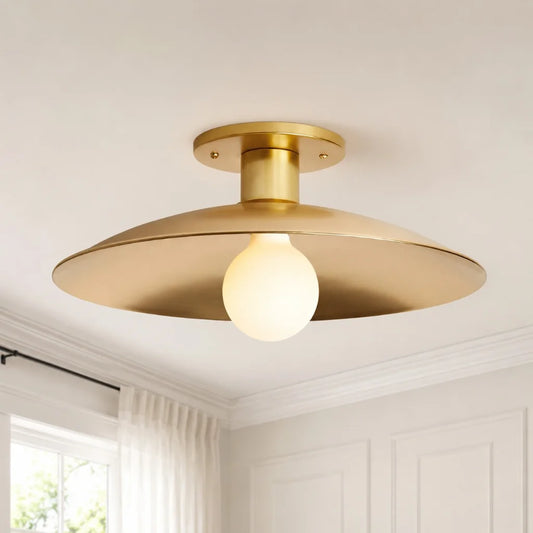 Merewen Minimalist Scandinavian Metal Flush Mount Ceiling Light