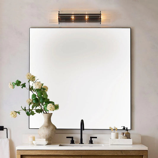 Luxury Ribbed Crystal Double Sconce