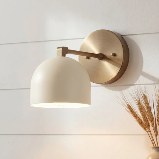 Metio Vintage Metal Dome Wall Sconce