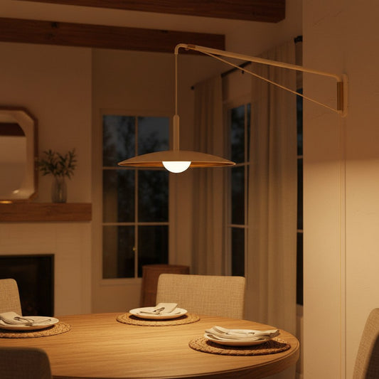 Minimalist Adjustable Plug-In Metal Wall Sconce