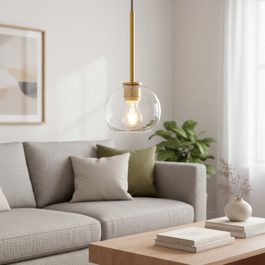 Mireille Sculptural Glass Globe Pendant Light