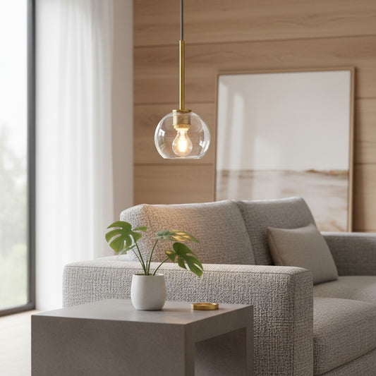 Mireille Sculptural Glass Globe Pendant Light