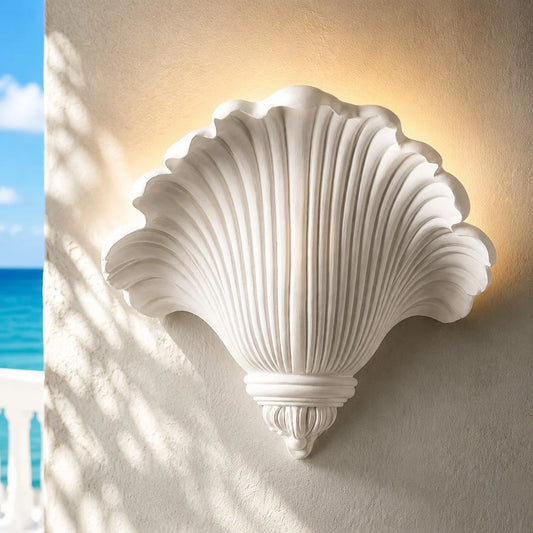 Mireth Modern Scallop Shell Resin Wall Lamp