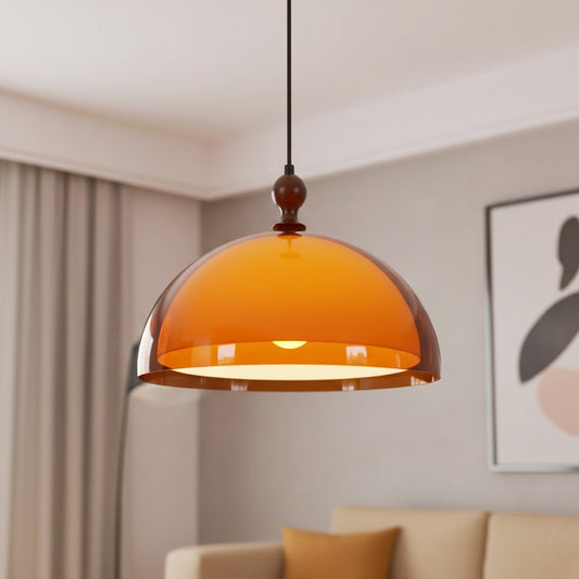 Modern Bauhaus Sunset Brown Glass Pendant Light