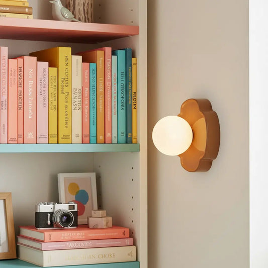 Modern Colorful Flower Ceramic Wall Light