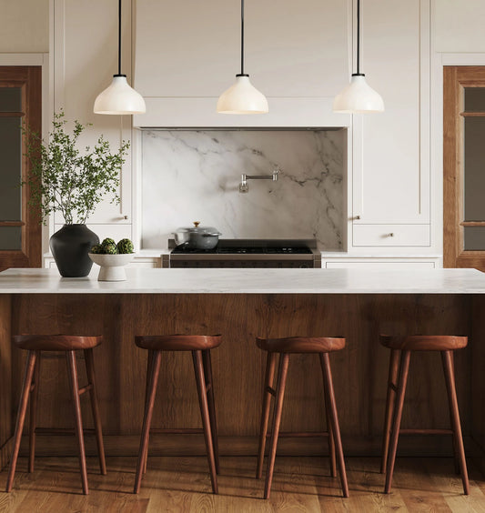 Modern Milk Glass Pendant Light