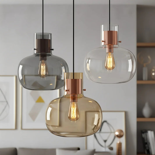 Modern Nordic Glass Globe Pendant Light